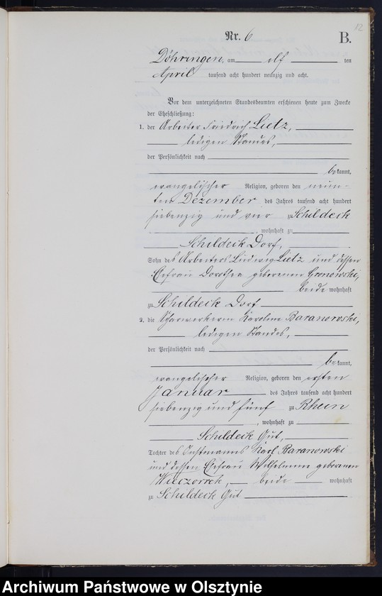 image.from.unit.number "Heiraths-Neben-Register Nr 1 - 20"