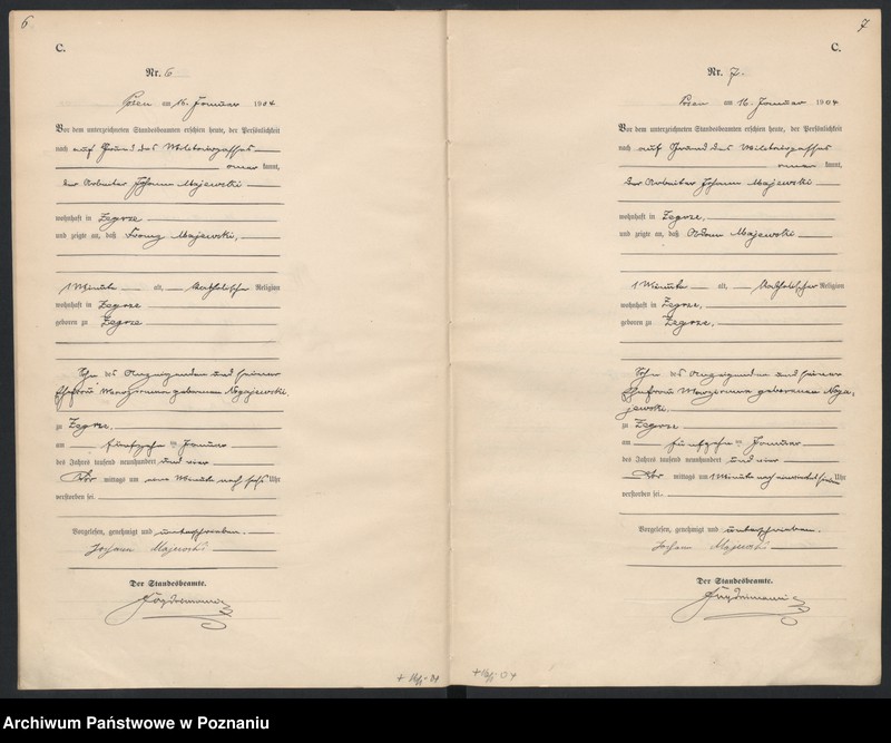 Obraz 6 z jednostki "Księga miejscowa zgonów"