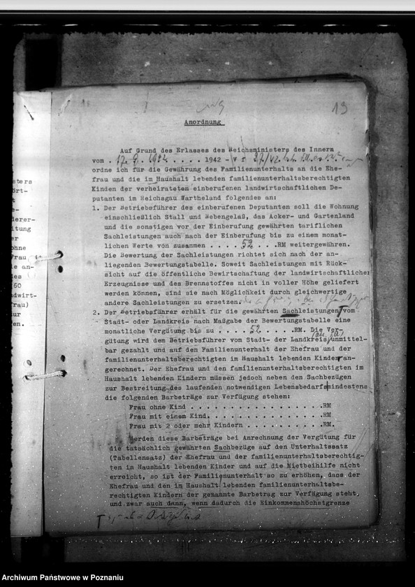 Obraz 17 z jednostki "Familienunterhalt für verheiratete landwirtschaftliche Deputanten und Tagelöhner"