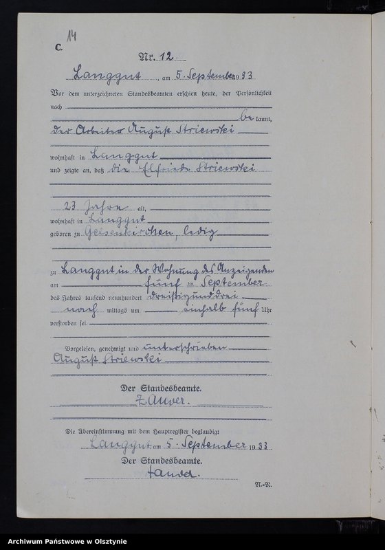 image.from.unit.number "Sterbe-Neben-Register Nr 1 - 16"