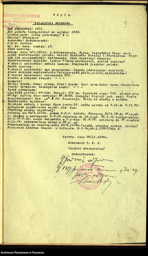 Obraz 14 z jednostki "Ostrzeszów, powiat Kępno - akta koła."