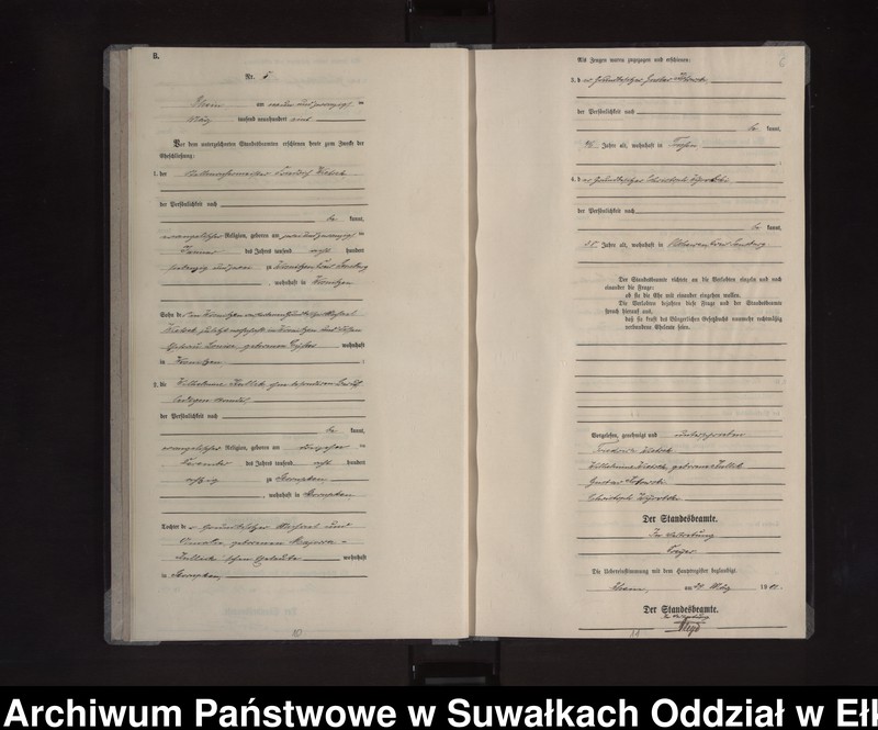 image.from.unit.number "Heiraths-Neben-Register des Königlichen Preussischen Standes-Amtes Orlen Kreis Loetzen"