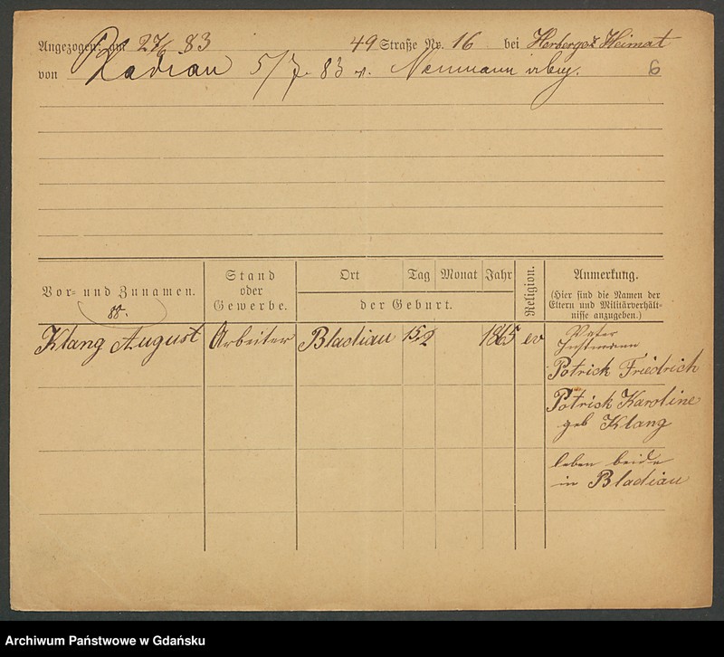 image.from.unit.number "Karty meldunkowe: Klang - Klatt J."