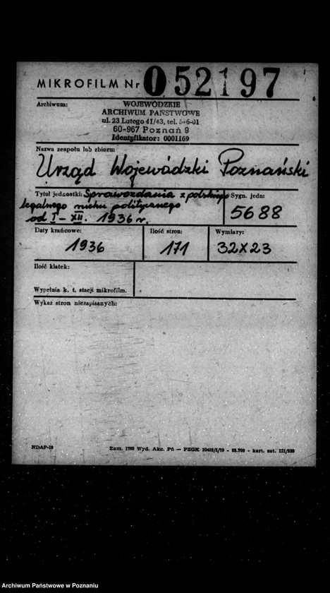 Obraz 2 z jednostki "Sprawozdania miesięczne z polskiego legalnego ruchu politycznego za czas od stycznia do grudnia 1936 r."