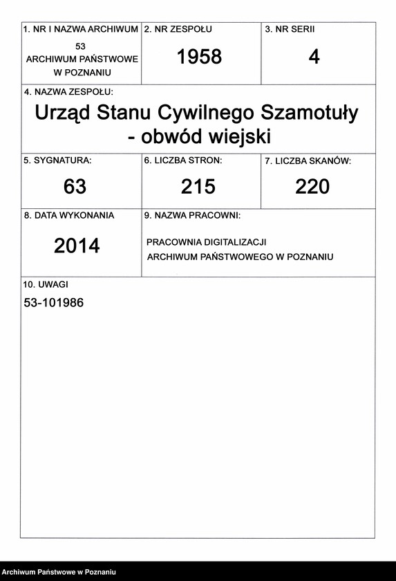 Obraz 1 z jednostki "Księga zgonów"