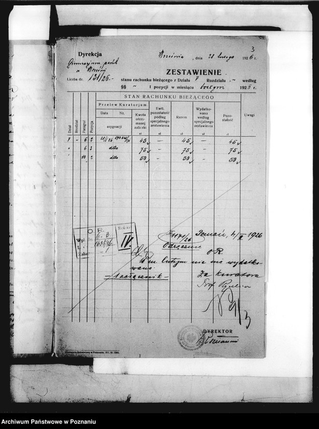 Obraz 6 z jednostki "Państwowe Gimnazjum Klasyczne im. H. Sienkiewicza we Wrześni - sprawy finansowe"