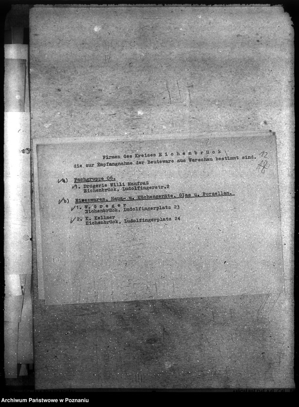 Obraz 16 z jednostki "Łupy wojenne zdobyte podczas powstania warszawskiego - Aktion Warschau. Hauptakten II."