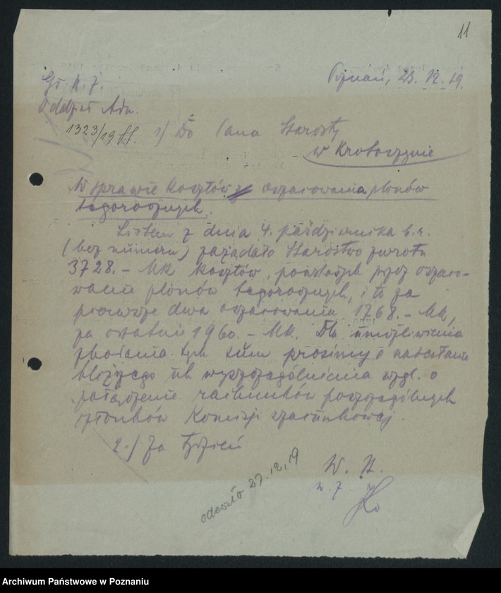 Obraz 13 z jednostki "[Statystyka produkcji rolnej - wynagrodzenia za oszacowanie plonów w 1919 roku]"