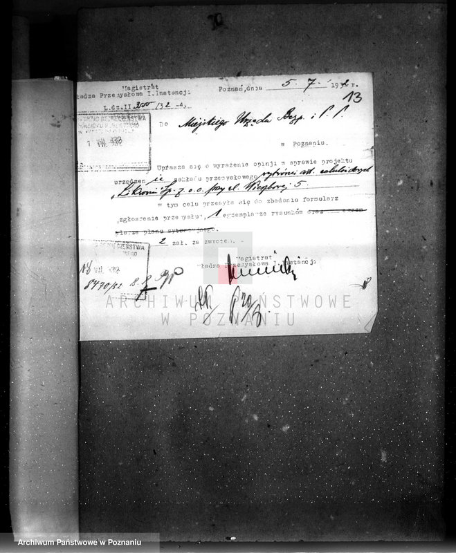 image.from.unit.number "Zatwierdzenie wytwórni z celuloidu Firmy "Likwowin" w Poznaniu nr 566"