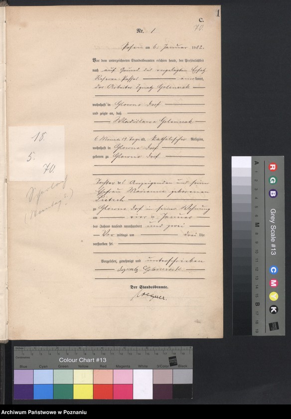 Obraz 3 z jednostki "Księga miejscowa zgonów"