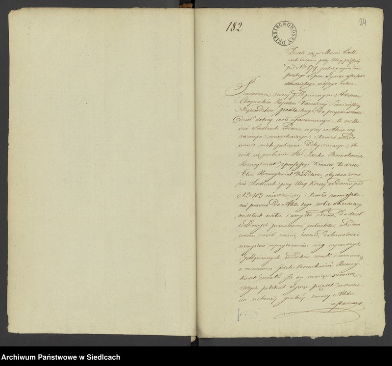 Obraz 17 z jednostki "Księga II Rok 1826 od N 176 do N 332 Adama Chojnackiego Rejenta [Akta notarialne od nr 176 do nr 332]"