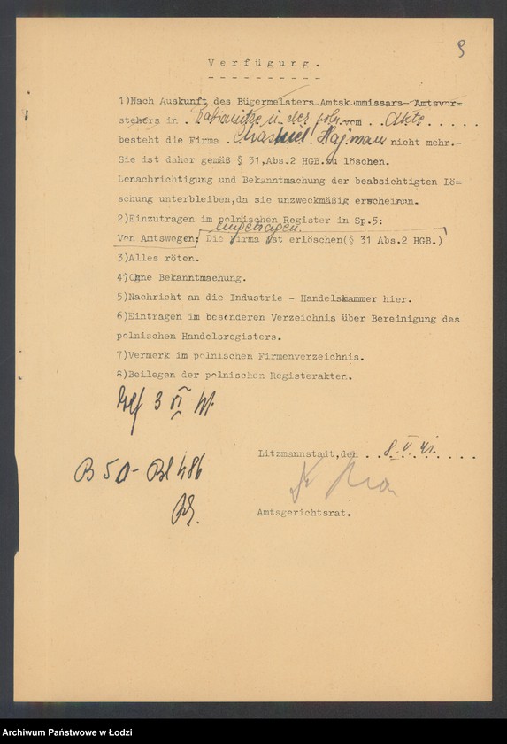 Obraz 11 z jednostki "Chaskiel Hajman- tkalnia mechaniczna"