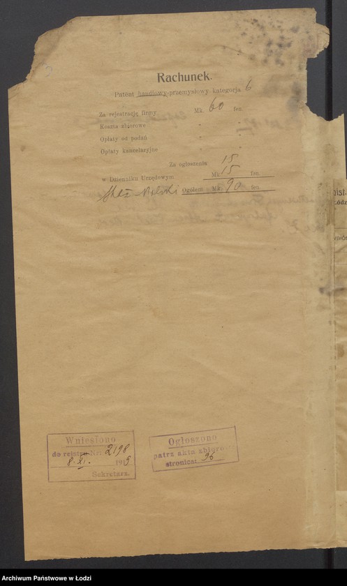 Obraz 5 z jednostki "Abram Idel Berlin- fabrykacja towarów wełnianych i bawełnianych"