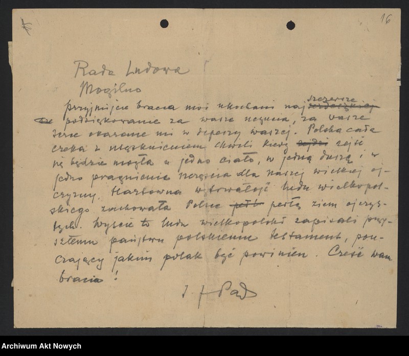image.from.unit.number "Hołdy; listy, depesze, adresy, od instytucji, organizacji, osób prywatnych"