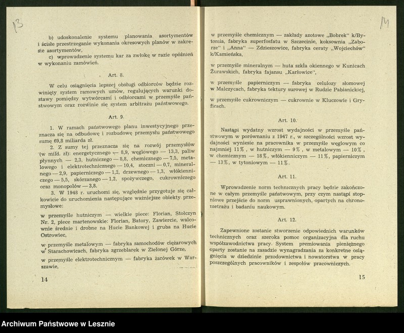 Obraz 11 z jednostki "[Projekty planów gospodarczych]"