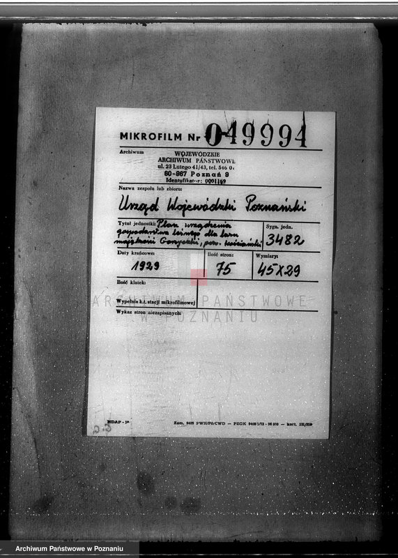 Obraz 2 z jednostki "Plan urządzania gospodarstwa leśnego dla lasu majętności Gorzyczki powiat kościański"