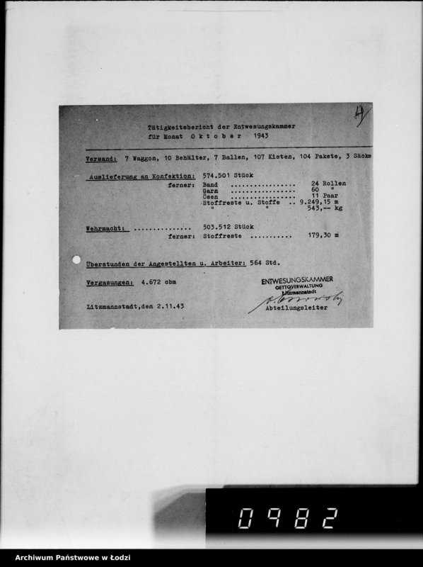 Obraz 8 z jednostki "Monatsberichte [Wydziałów G.V. Plan rozmieszczenia zakładów przemysłowych w Getcie według liczby robotników]"