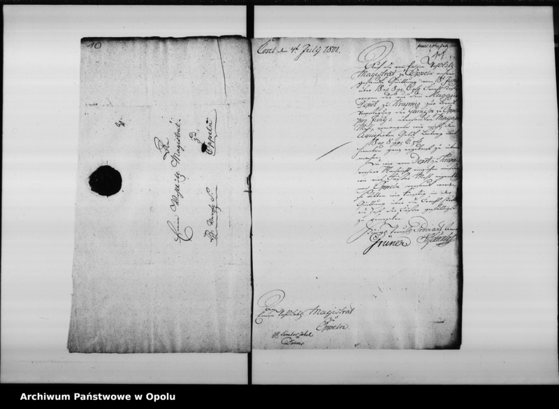 Obraz 13 z jednostki "Acta des Magistrats zu Oppeln betreffend Verpflegung des v[on] Holtzendorffschen Cürassier Regiments"