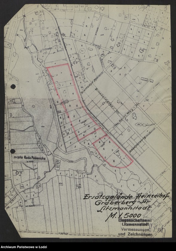Obraz 5 z jednostki "Ruda Pabianicka Ersatzgelände Heinzelhof Gräberberg Strasse Litzmannstadt"