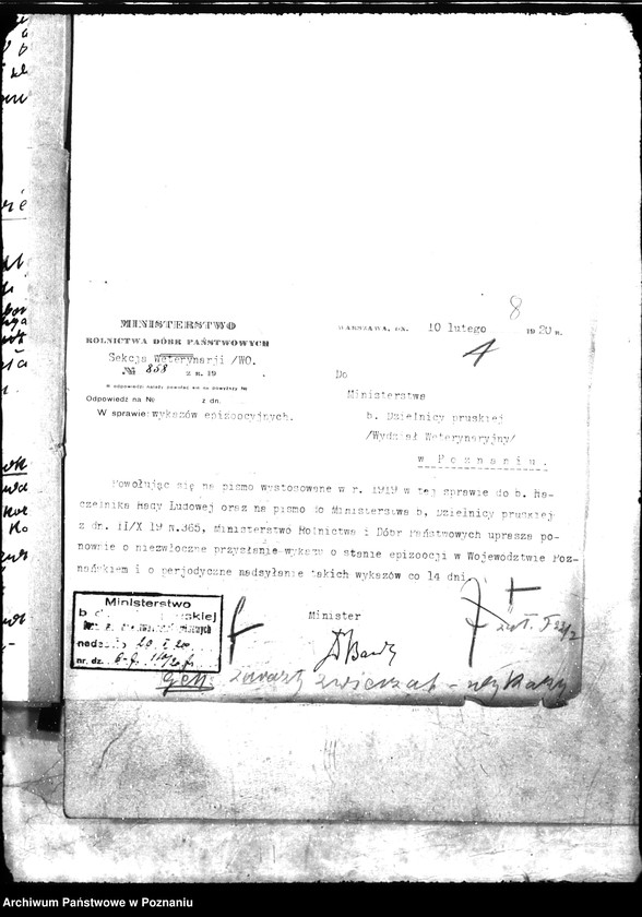 Obraz 15 z jednostki "Sprawy ogólne Wykazy chorób zaraźliwych; [księgosusz, zaraza płucna]"