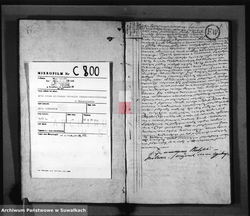 image.from.unit.number "Akta Zaślubionych Gminy Bakałarzewskiey"