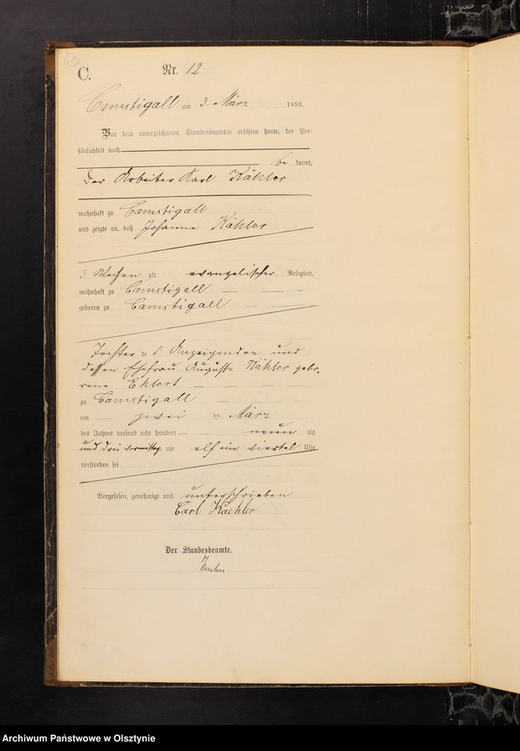 image.from.unit.number "Sterbe-Haupt-Register Nr 1 - 111"