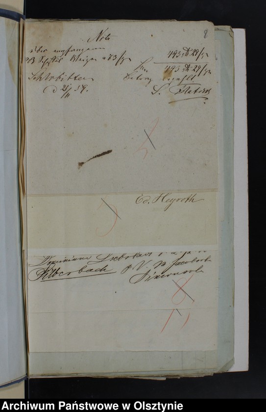 image.from.unit.number "Beläge pro 1859/60 von Geld Rechnung Silberbach"