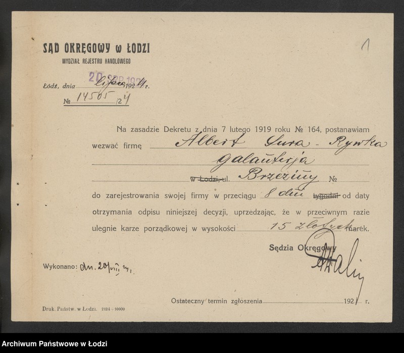 Obraz 3 z jednostki "Sura Rywka Albert – sprzedaż galanterii na rynkach"