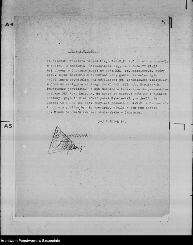 image.from.unit.number "Korespondencja przychodząca i wychodząca do Komitetu Centralnego Polskiej Zjednoczonej Partii Robotniczej"