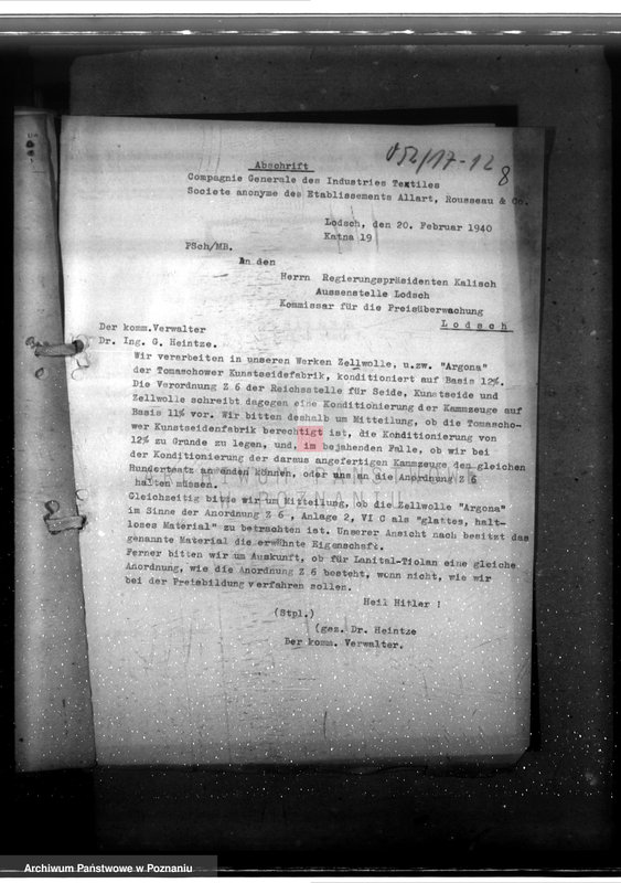 Obraz 12 z jednostki "Preisbildung und Überwachung der Spinnstoffwirtschaft"