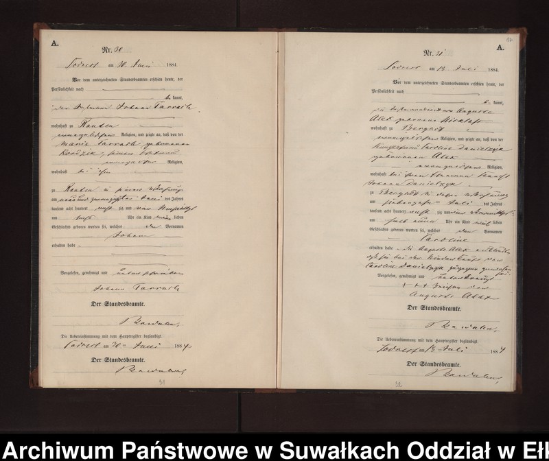 image.from.unit.number "Geburts-Neben-Register des Preussischen Standes-Amtes Neuhoff Kreis Loetzen"