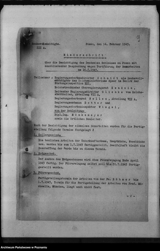 Obraz 13 z jednostki "Sprawozdania ze stanu robót przy przebudowie zamku w Poznaniu"