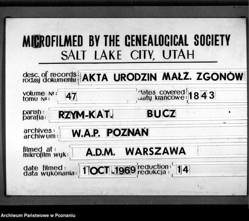 Obraz 13 z jednostki "Akta urodzeń, małżeństw i zgonu"