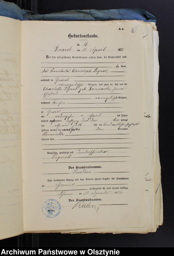image.from.unit.number "Beläge zum Heirathsregister"