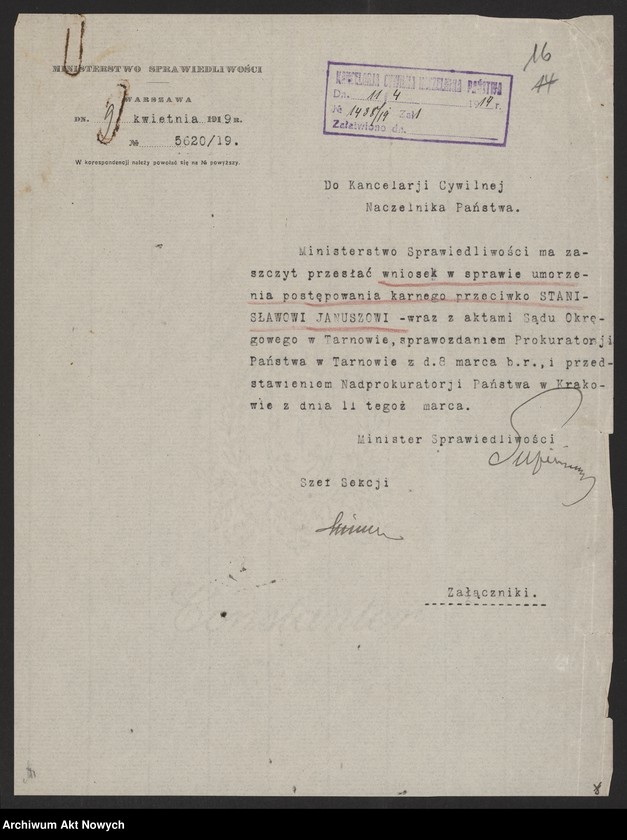 image.from.unit.number "Abolicje (wnioski Ministerstwa Sprawiedliwości, sądów - o umorzenie postępowania karnego)"