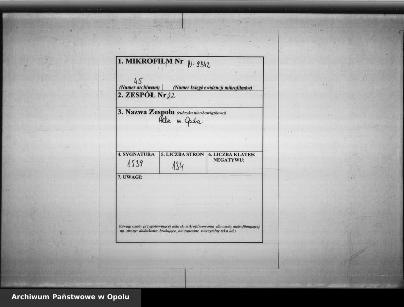 Obraz 2 z jednostki "Acta des Magistrats zu Oppeln betreffend die Erstattung der Zeitungsberichte"