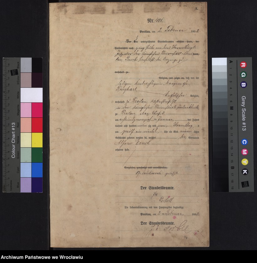 Obraz 4 z jednostki "Księga urodzeń Wrocław III 1892 t.01"