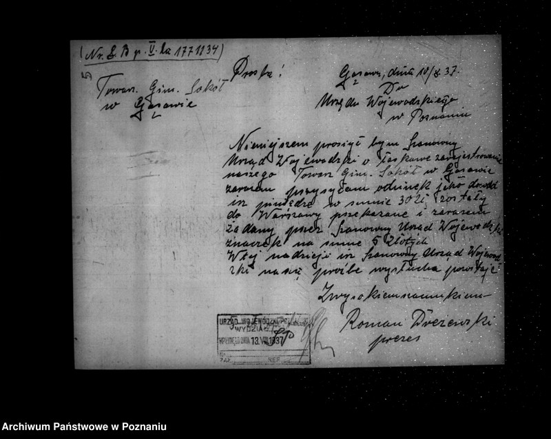 Obraz 9 z jednostki "/Towarzystwo Gimnastyczne „Sokół" w Gąsawie powiat Żnin - rejestracja/"