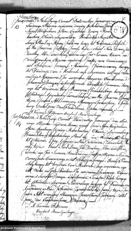 image.from.unit.number "Akta Urodzonych Gminy Mirosławskiey na Rok 1821- szy"