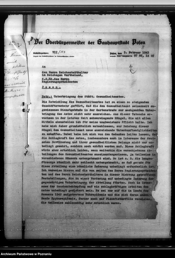Obraz 7 z jednostki "Ulokowanie Gesundheitsamtu w Poznaniu"