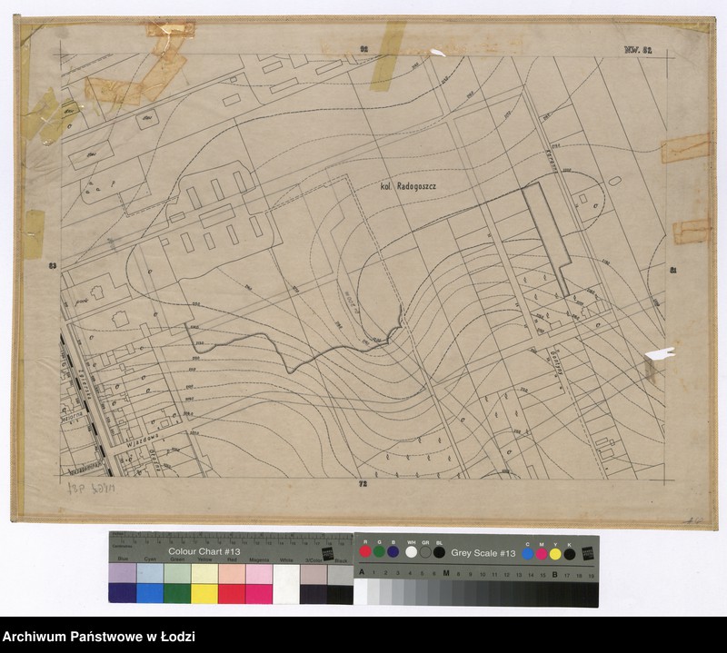 Obraz 1 z jednostki "Mapa sytuacyjno-wysokościowa Łodzi sekcja NW82 - ul.: Jeziorna, Niezapominajki, Zgierka, Wjazdowa, Głosna, Koronna, Gontyny, kolonia Radogoszcz"
