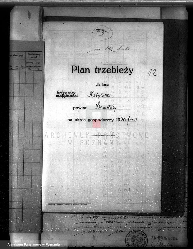 Obraz 16 z jednostki "Plan urządzenia gospodarstwa leśnego dla lasu ordynacji Kobylniki powiat szamotulski 1930-1940"