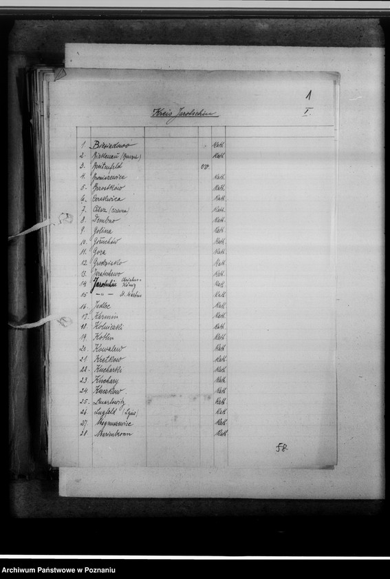 Obraz 5 z jednostki "Einziehungsprotokolle [ksiąg kościelnych] Kreis Jarotschin [powiat jarociński]"