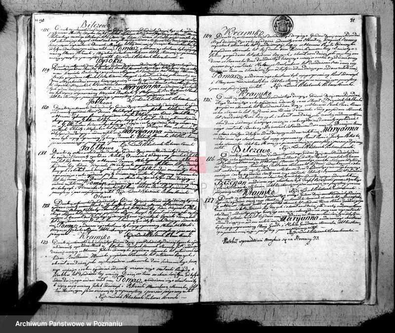 Obraz 17 z jednostki "Akta urodzonych, zaślubionych i zmarłych"