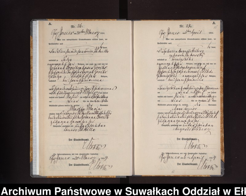 image.from.unit.number "Geburts-Neben-Register des Königlichen Preussischen Standes-Amtes Gr. Jauer Kreis Loetzen"