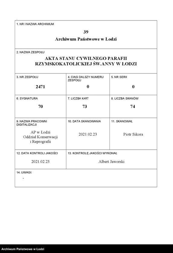 Obraz 1 z jednostki "Akta zgonów"