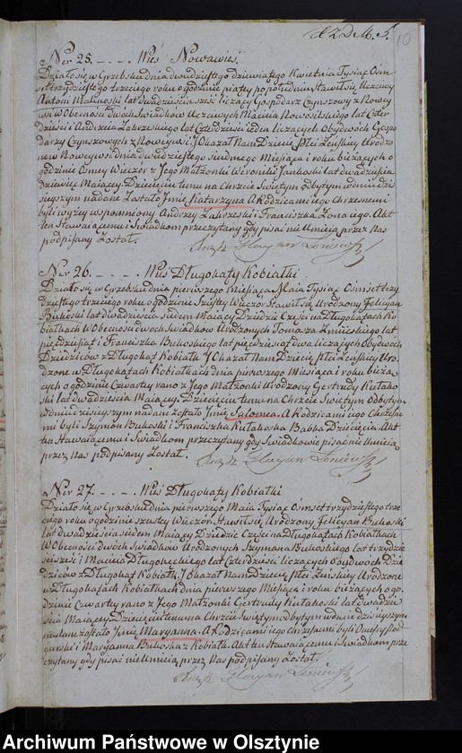image.from.unit.number "Duplicat Urodzenia, Zaślubienia i Zeyścia Parafii Grzebsk z roku 1833-go"