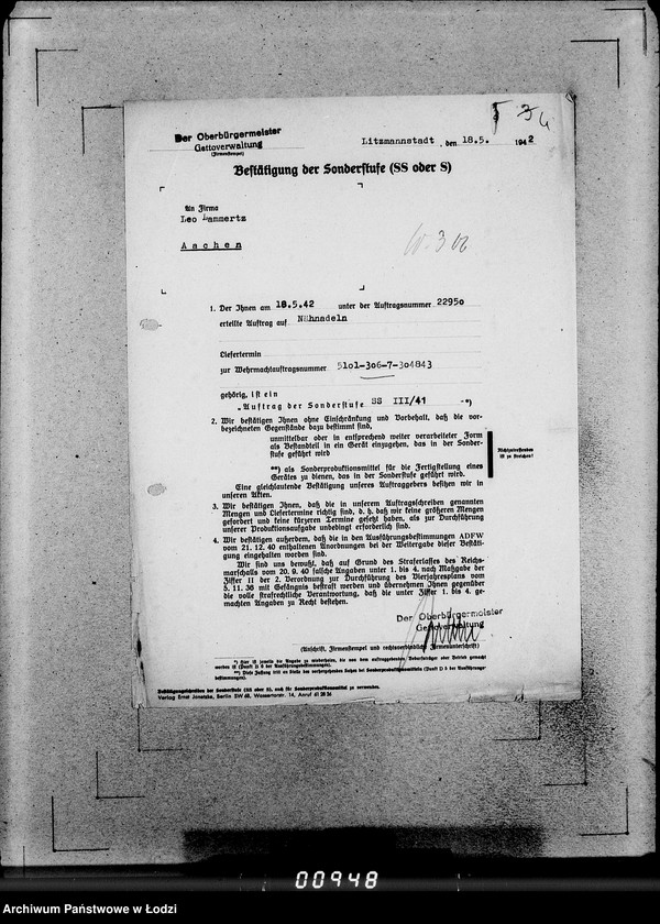 Obraz 8 z jednostki "306 Rucksack L-Z. [Korespondencja, zamówienia i kalkulacje]"