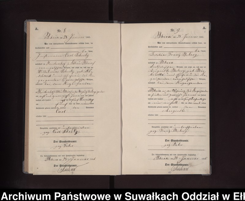 image.from.unit.number "Geburts-Neben-Register des Preussischen Standes-Amtes Rhein Kreis Loetzen"