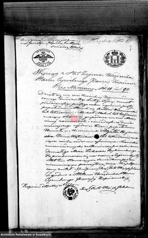 image.from.unit.number "Dowody służące do Akt Ślubnych Parafii Berzniki z roku 1855"